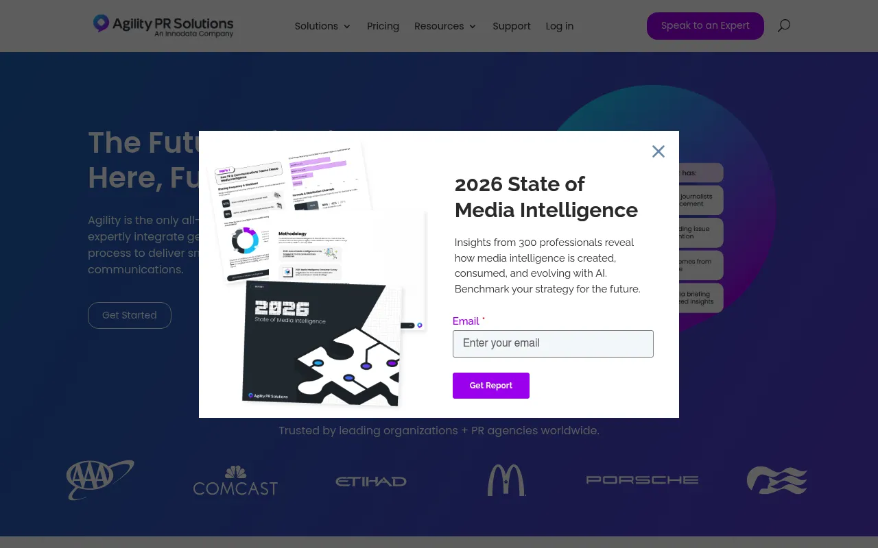Screenshot of Agility PR