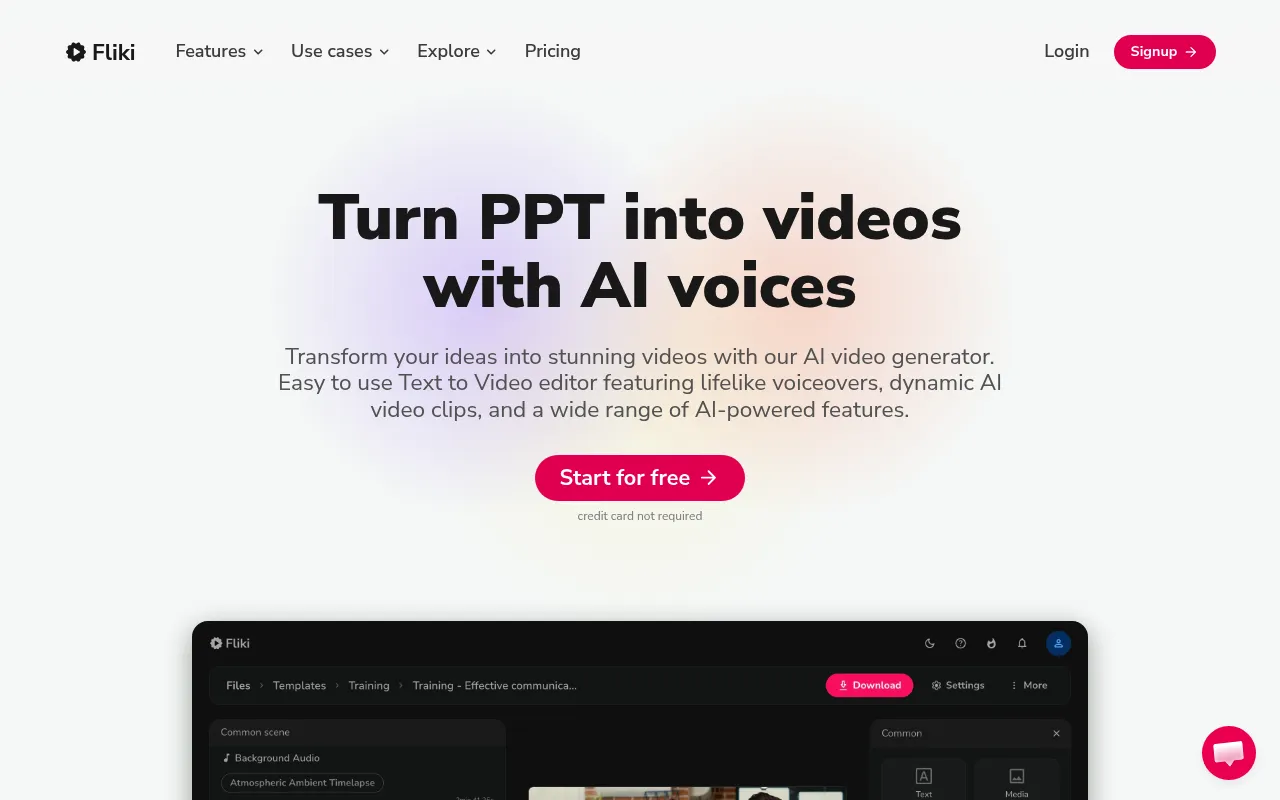 Fliki interface screenshot