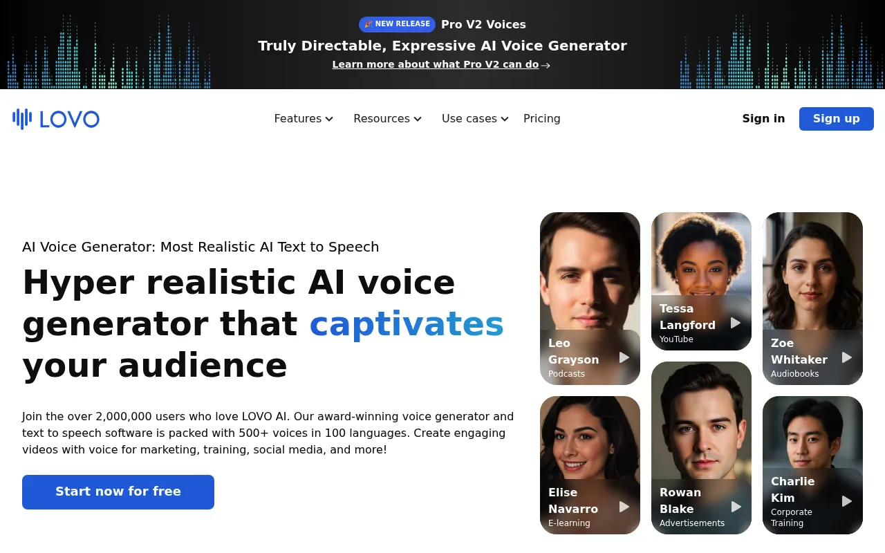 Lovo (Genny) Dashboard Screenshot