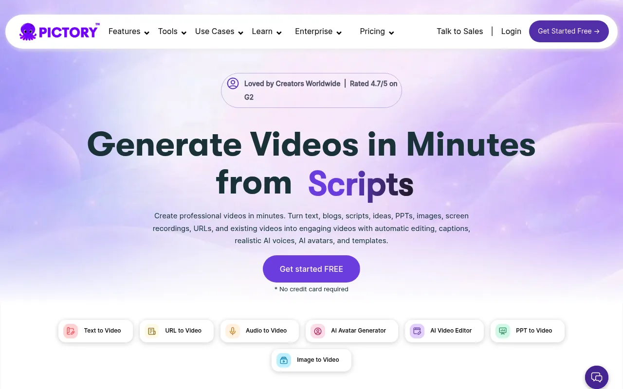 Pictory interface screenshot