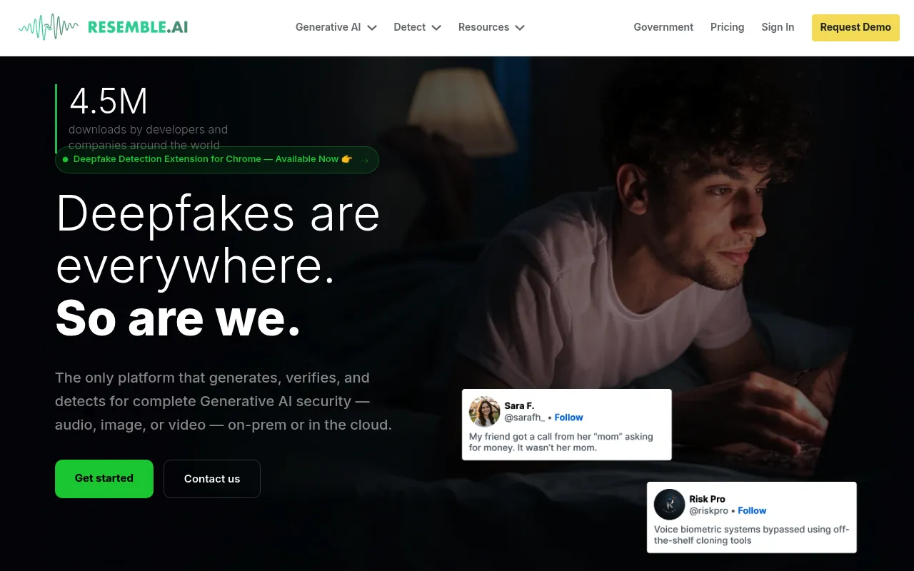 Resemble AI Dashboard Screenshot