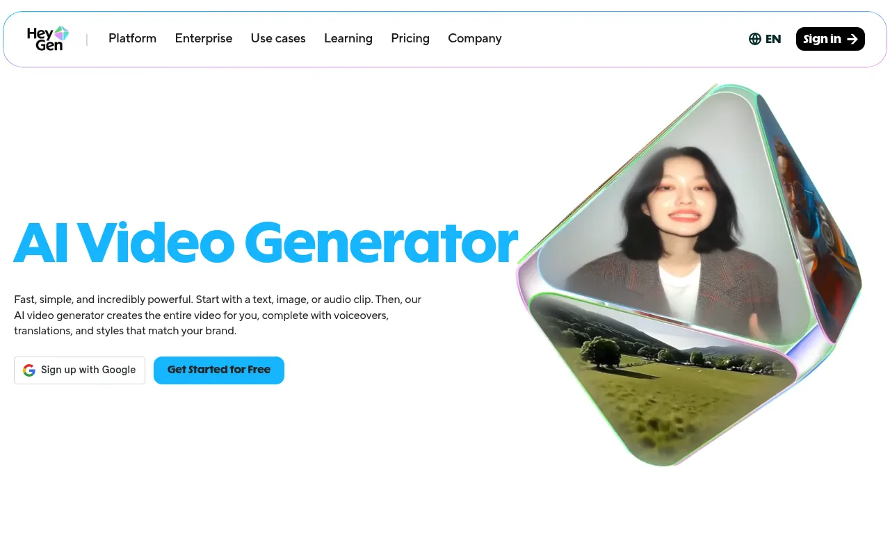 HeyGen interface screenshot