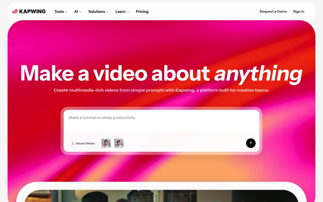 Kapwing interface screenshot